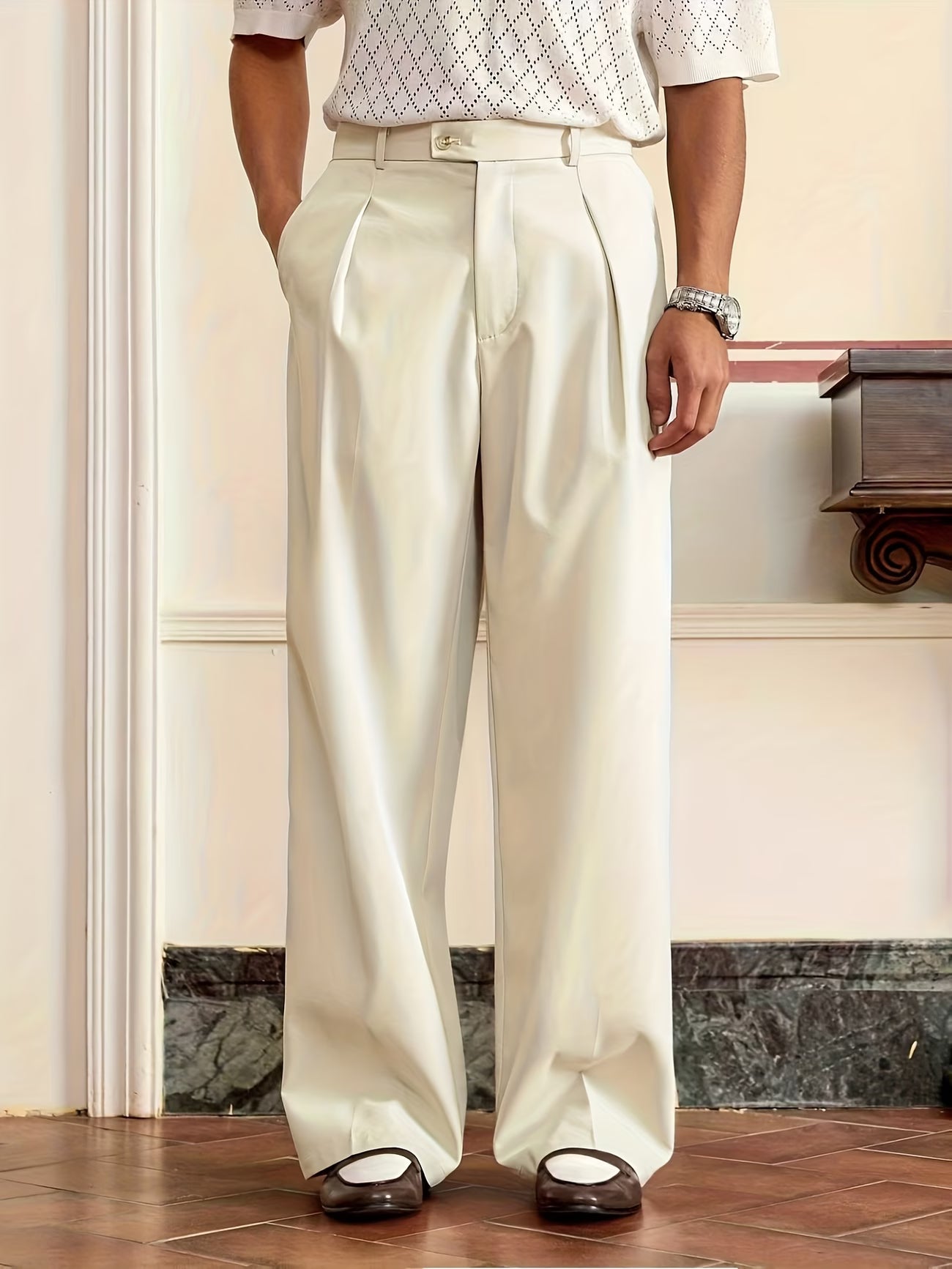 TAILORED CREAM PANT MR BISOUS