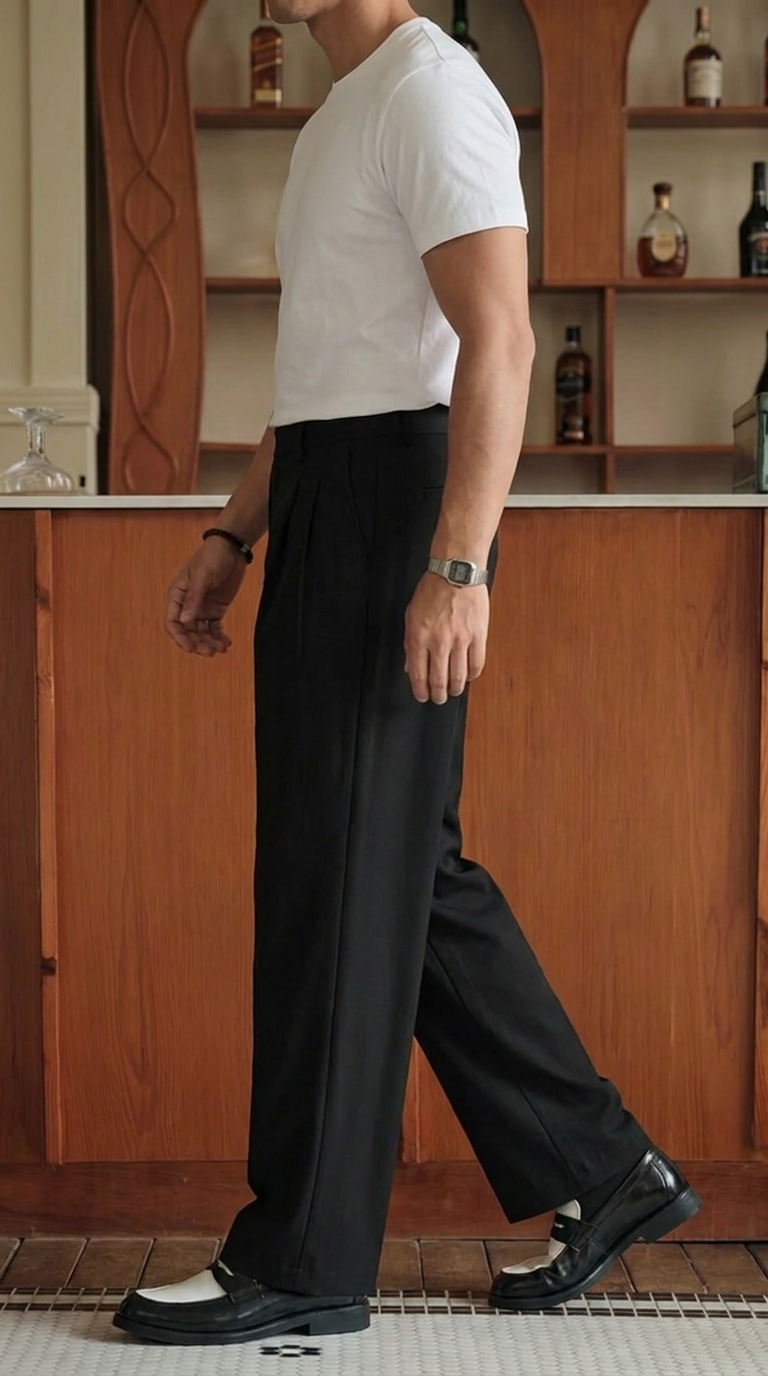 TAILORED BLACK PANT MR BISOUS