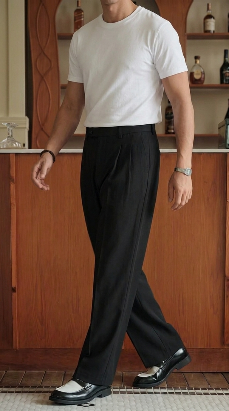 TAILORED BLACK PANT MR BISOUS