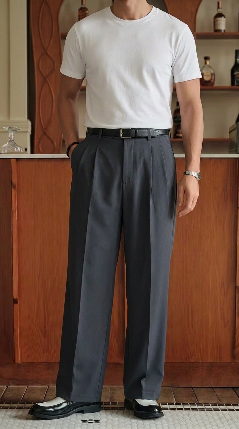 TAILORED GREY PANT MR BISOUS
