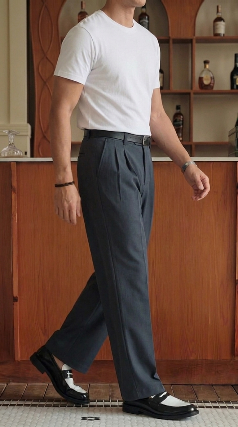 TAILORED GREY PANT MR BISOUS