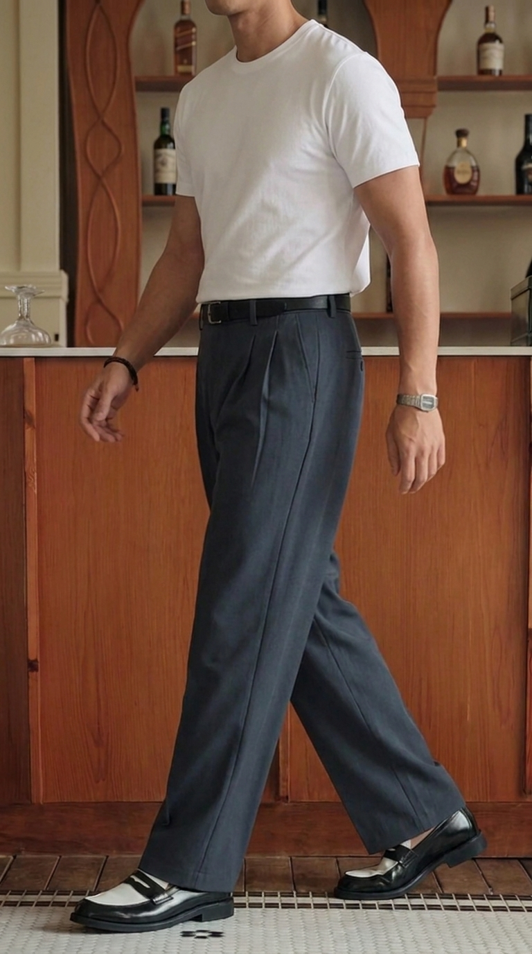 TAILORED GREY PANT MR BISOUS